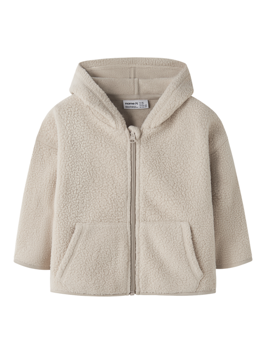 Sweat-Name it mini-NMMRISA OVERSIZE LS TEDDY CARD WH