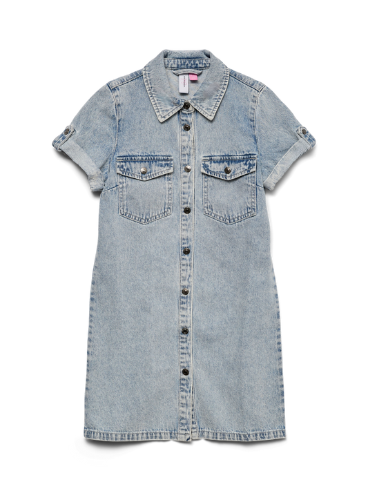 Robe courte Vero moda girl Vmjennie ss short denim dress ga girl