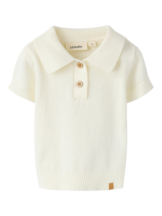 Polo en maille-Lil' atelier baby-Nbmhitos loose ss polo knit lil