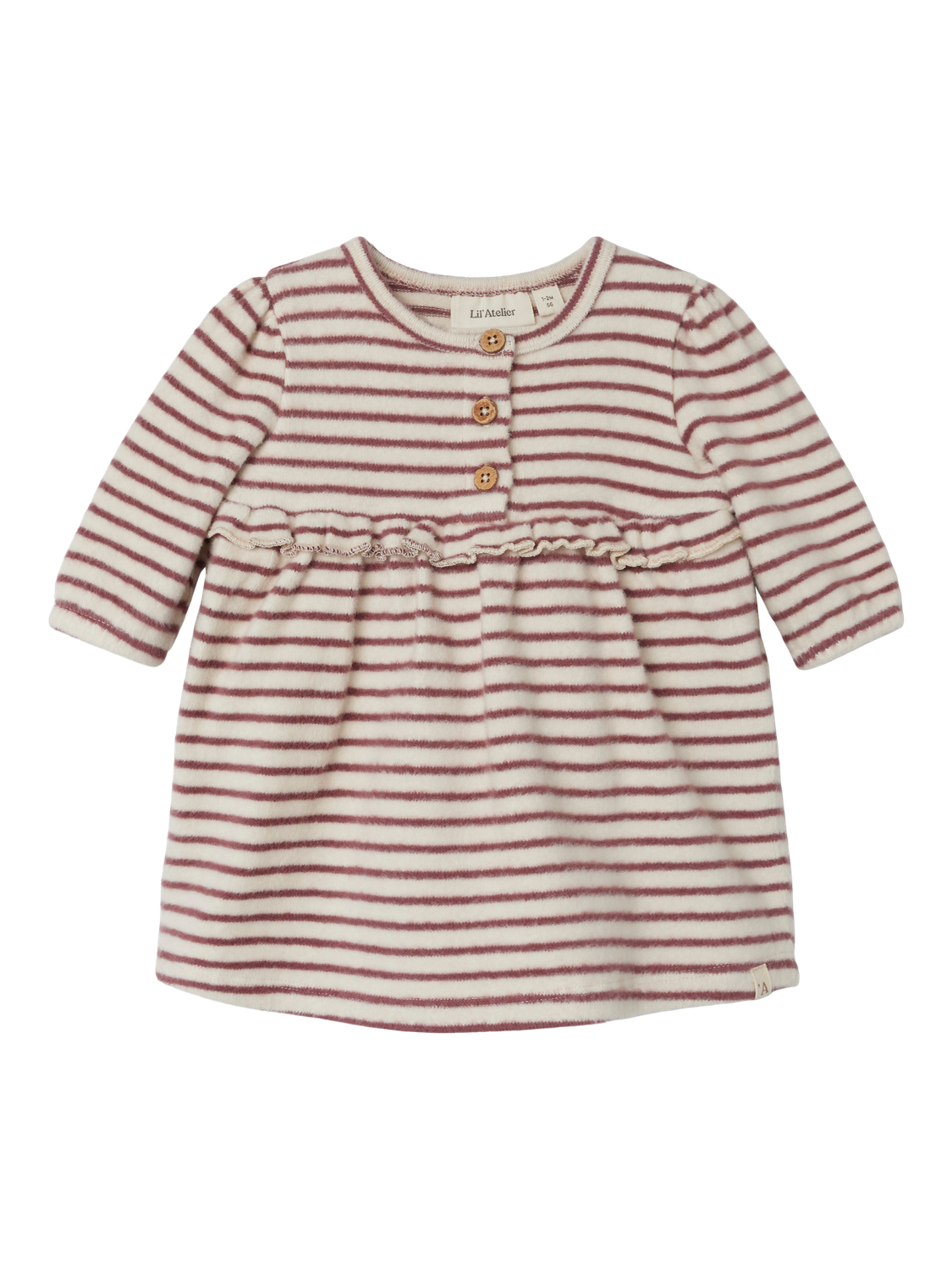 Robe midi Lil' atelier baby Nbfthoro ls body dress stripe lil