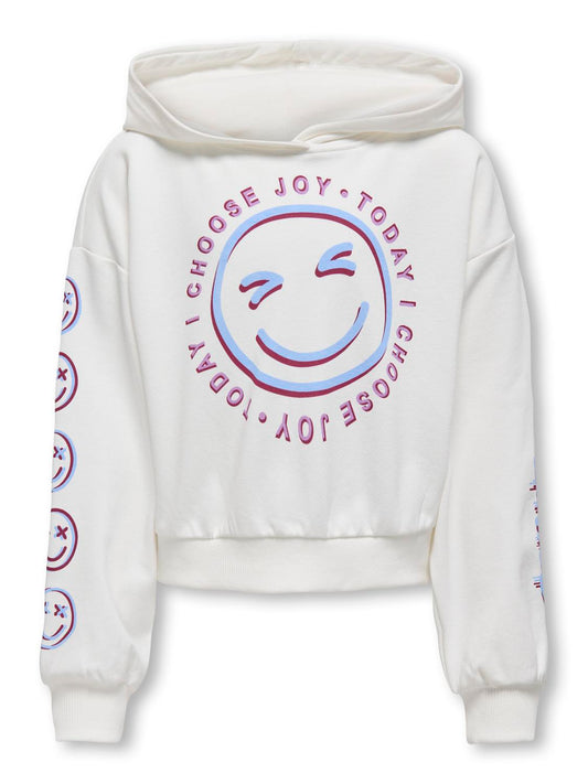 Sweat-shirt Kids only girl Kogsmile life l/s hood ub swt noos