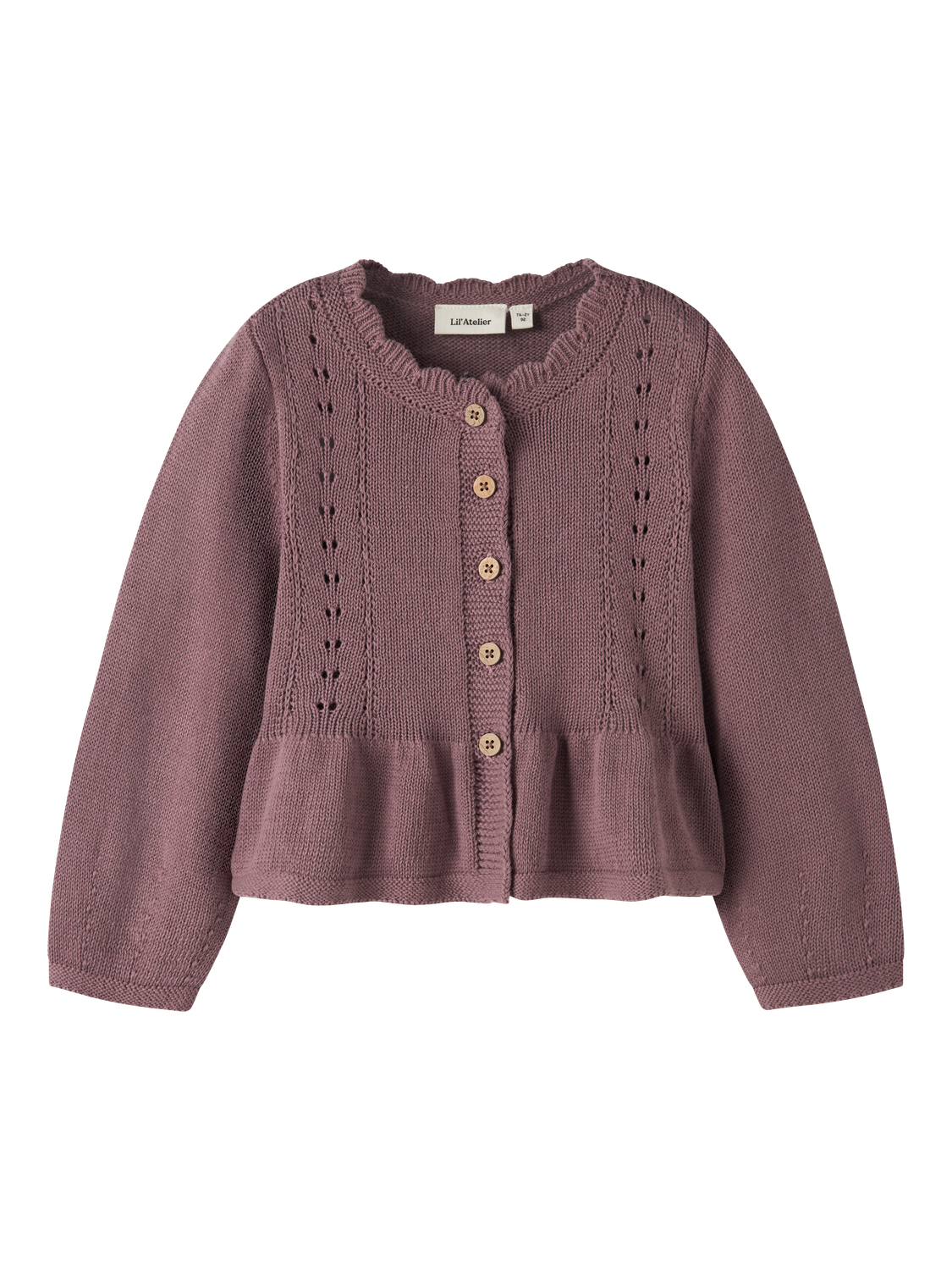 Cardigan tricoté-Lil' atelier mini-NMFRAMLA RIR LS SHORT KNIT CARD LIL