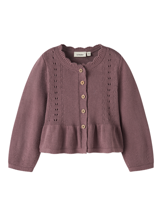 Cardigan tricoté-Lil' atelier mini-NMFRAMLA RIR LS SHORT KNIT CARD LIL
