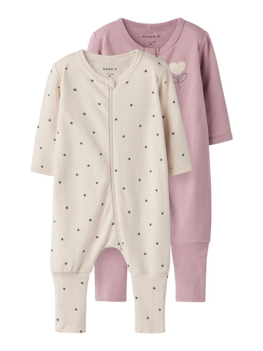 Pyjamas Name it baby Nbfnightsuit 2p zip ff heart noos
