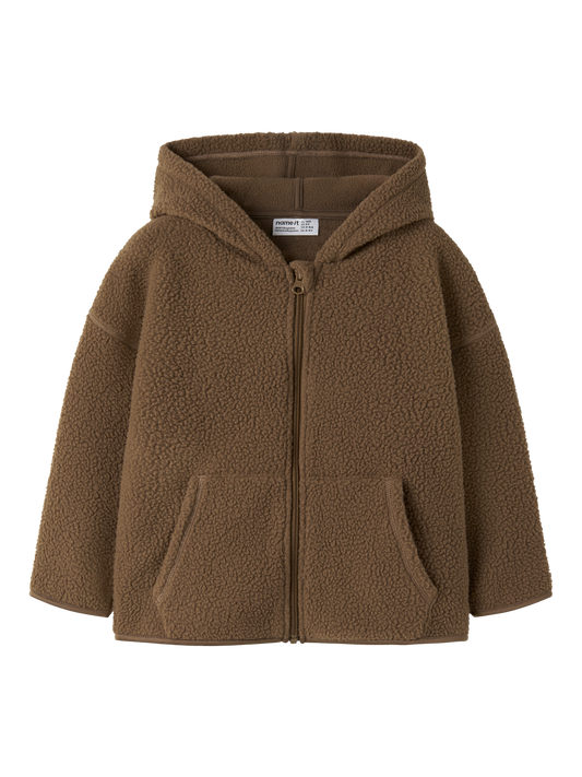 Sweat-Name it mini-NMMRISA OVERSIZE LS TEDDY CARD WH