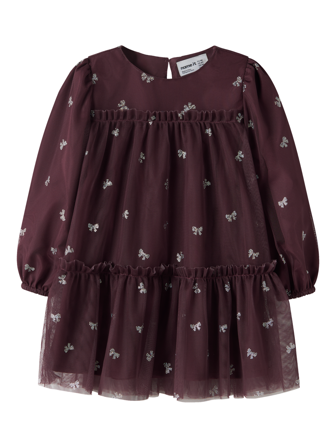 Robe courte-Name it mini-NMFRAMNI LS DRESS