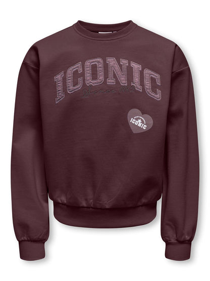 Sweat-shirt col rond imprimé fille Kids Only Girl - Naomie
