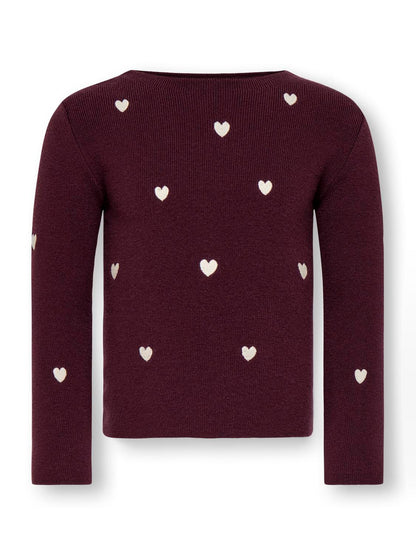 Pull-overs-Kids mini girl-KMGHEARTS L/S PULLOVER KNT