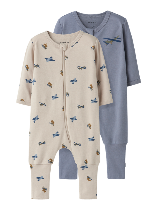 Pyjamas Name it baby Nbmnightsuit 2p zip ff airplane noos