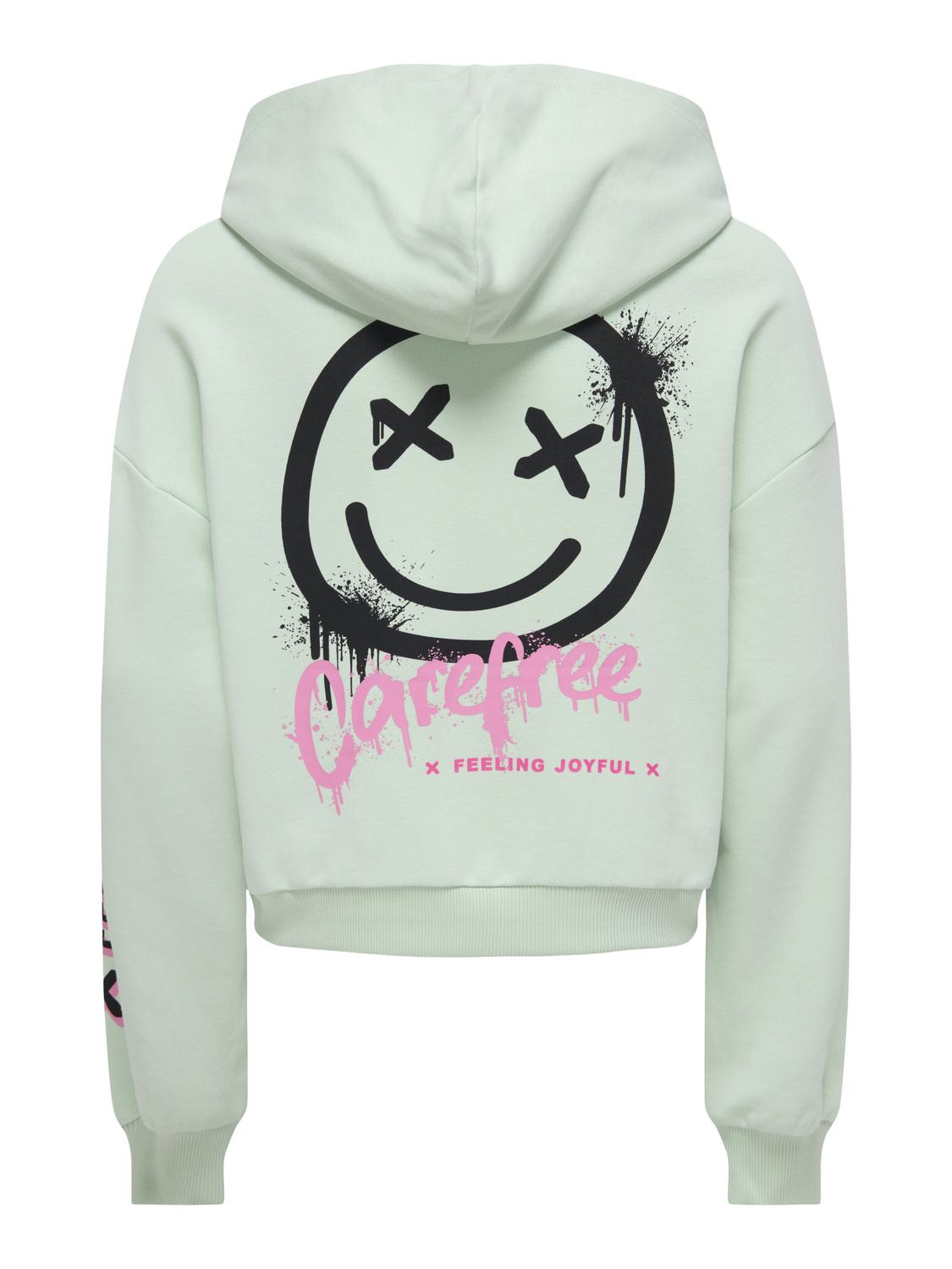 Sweat-shirt Kids only girl Kogsmile life l/s hood ub swt noos