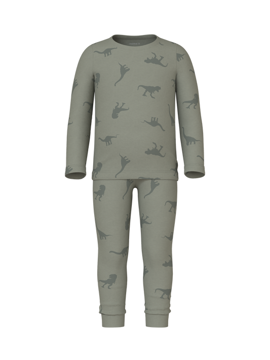 Ensembles pyjama Name it mini Nmmnightset agave green dino rib noos