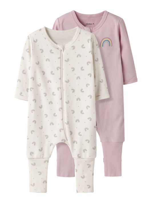 Pyjamas Name it baby Nbfnightsuit 2p zip ff jet rainbow noos