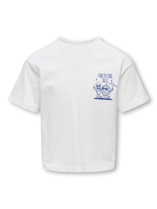 T-shirts-Kids only girl-Kognora ss boxy printed top cs jrs