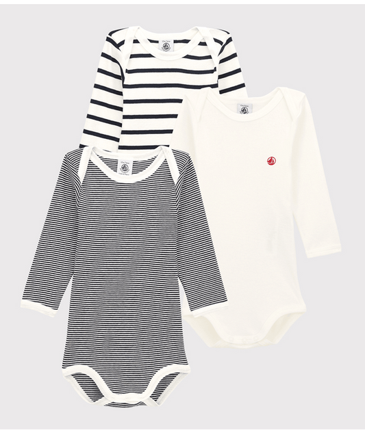 Lot de 3 bodies manches longues bébé