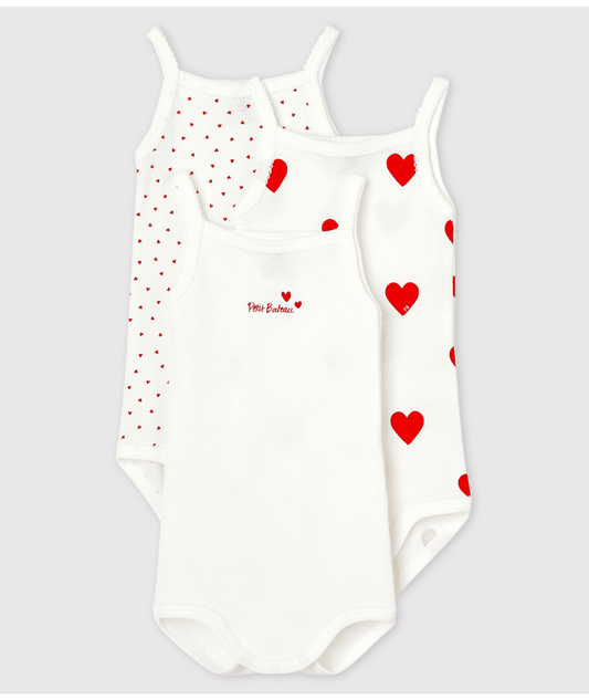 Lot de 3 bodies à bretelles bébé