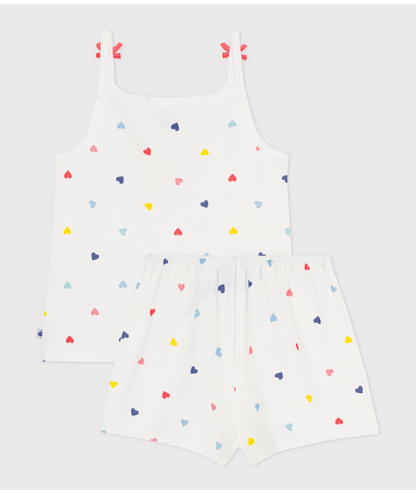 Pyjacourt fille Petit Bateau - Pyjama Blanc