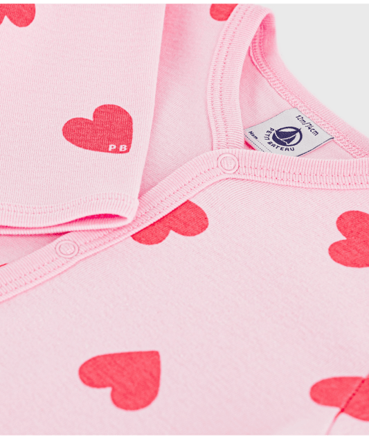 Pyjama bébé imprimé coeurs PETIT BATEAU A0FAZ