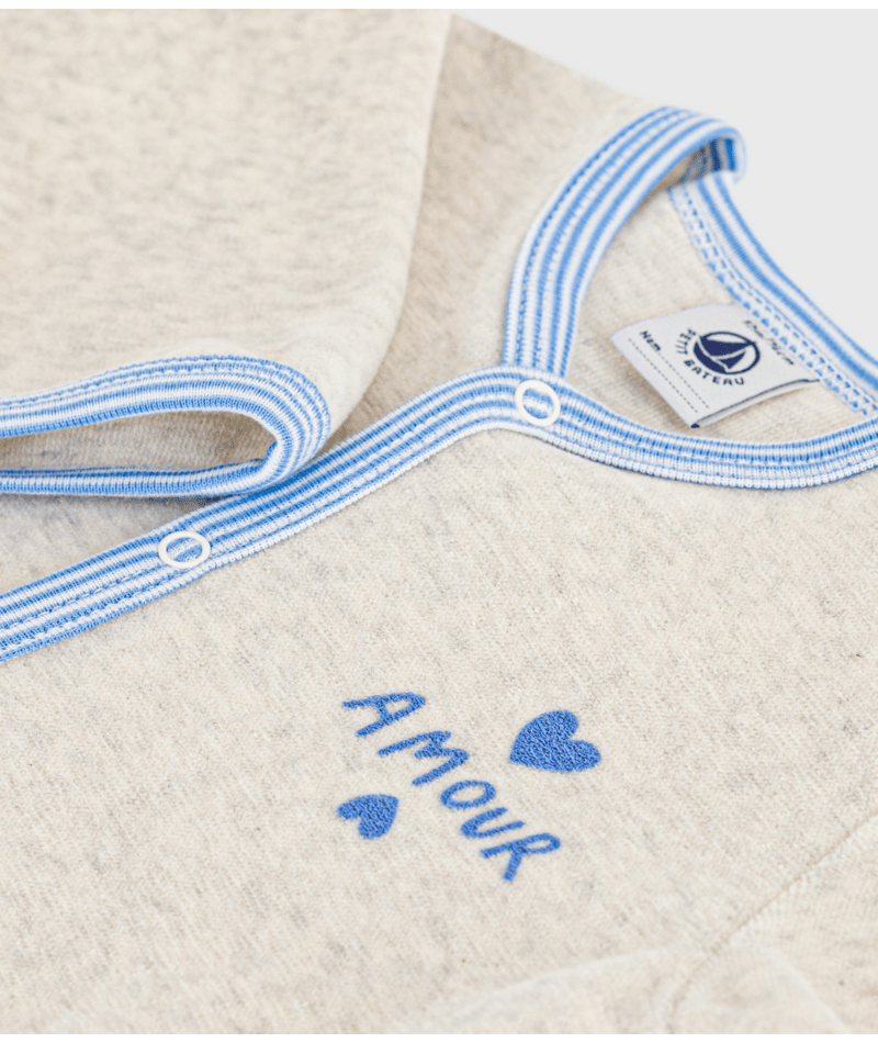 Pyjama bébé en velours uni PETIT BATEAU A0FIP