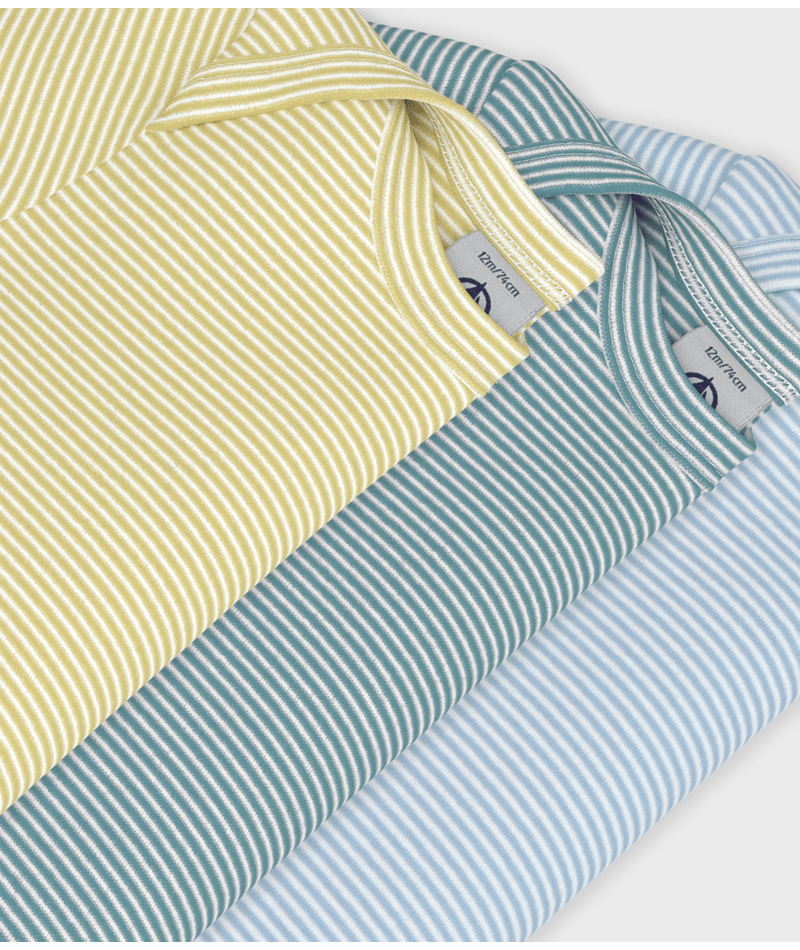 Lot de 3 bodies mixte manches courtes PETIT BATEAU A0FP3