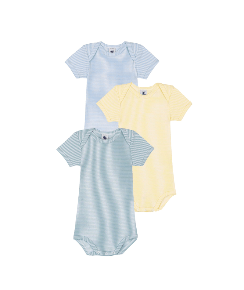 Lot de 3 bodies mixte manches courtes PETIT BATEAU A0FP3