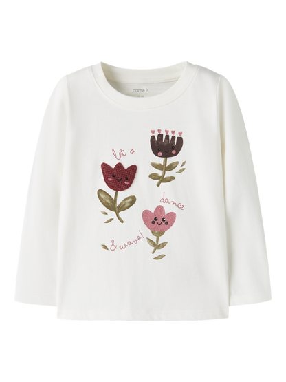 T-shirt manches longues boxy fille enfant Name It Mini - Onelia