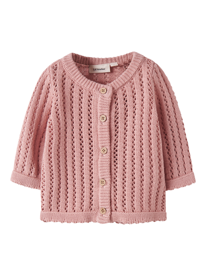 Cardigan en maille bébé fille Lil' Atelier - Fabiola Misty rose