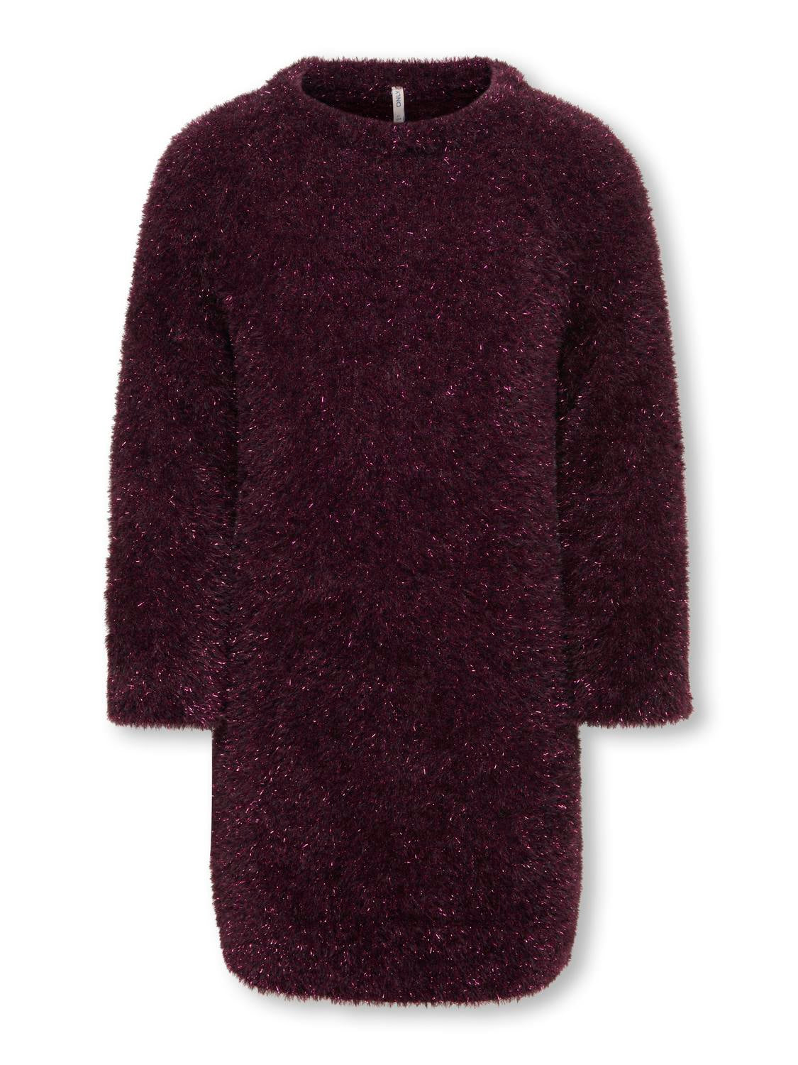 Robe courte-Kids mini girl-KMGPIUMO GLITTER LS DRESS KNT