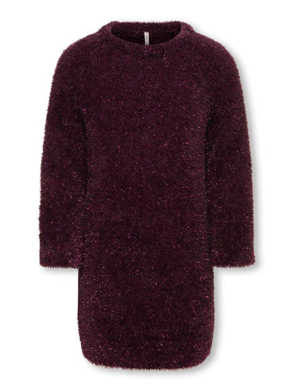 Robe courte-Kids mini girl-KMGPIUMO GLITTER LS DRESS KNT