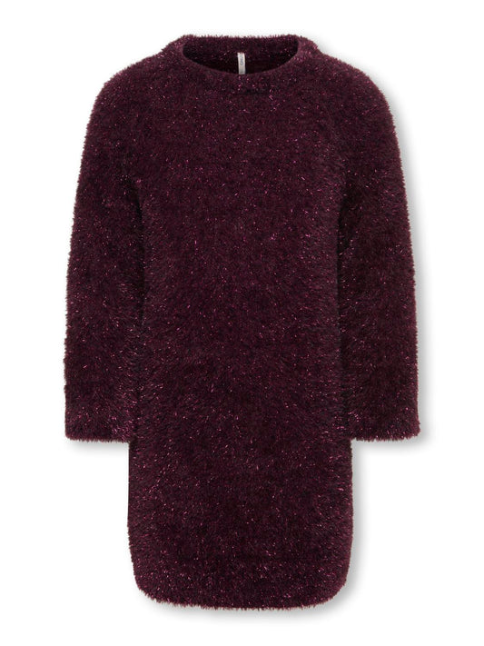 Robe courte-Kids mini girl-KMGPIUMO GLITTER LS DRESS KNT