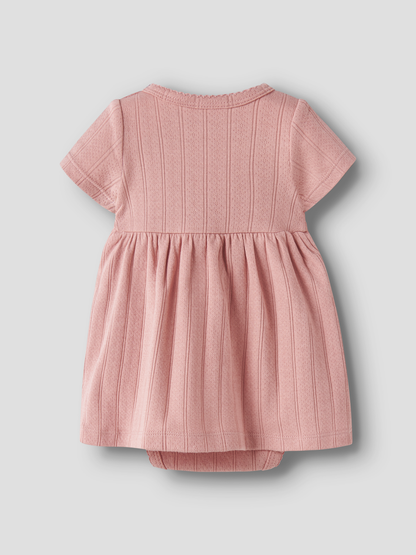 Robe midi bébé fille Lil' Atelier - Falina Misty rose