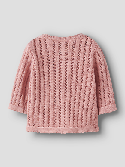 Cardigan en maille bébé fille Lil' Atelier - Fabiola Misty rose