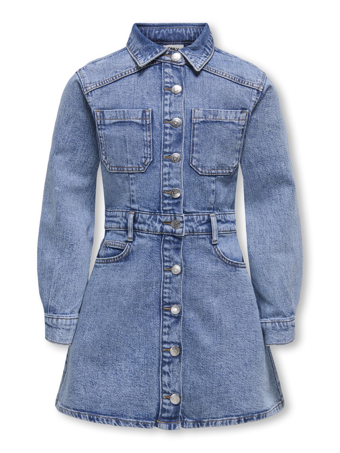 Robe courte-Kids only girl-Kogedmonton l/s short dnm dress