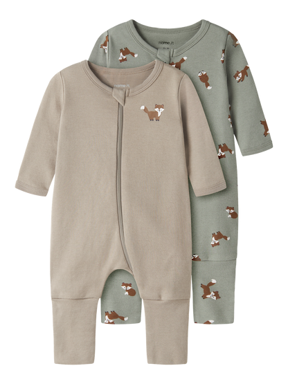 Pyjamas-Name it baby-NBMNIGHTSUIT 2P ZIP FF FOX NOOS