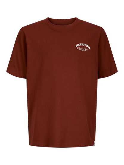 T-shirts-Jack&jones junior-JJEBRANDES BACKP RELAXED TEE SS SN JNR