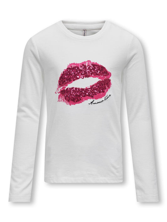 T-shirts Kids only girl Kogkita life l/s o-neck print jrs