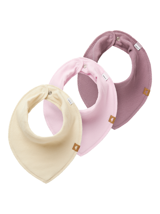 Bavoirs bib Name it baby Nbfyvettebinnie 3 pièces scarf bib rib