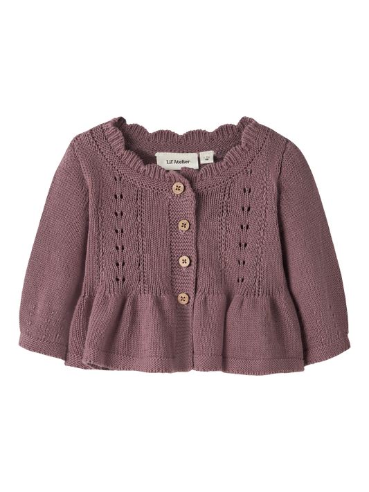 Cardigan tricoté-Lil' atelier baby-NBFRAMLA RIR LS SHORT KNIT CARD LIL