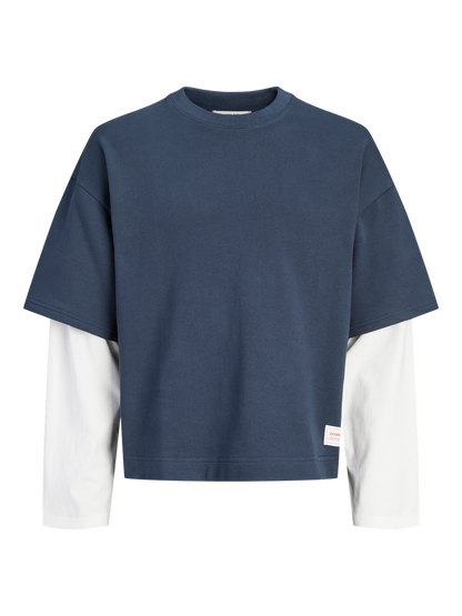 Sweat-shirt col rond garçon Jack & Jones Junior - Echo