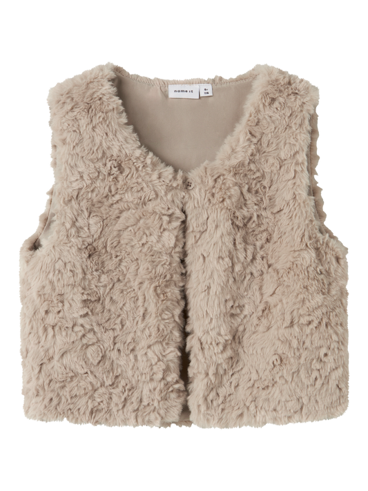 Gilets anti-froid Name it mini Nmfnano fake fur vest
