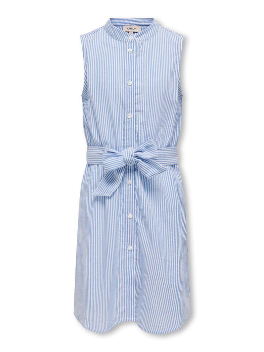 Robe courte-Kids only girl-KOGSMILLA S/L BELT DRESS WVN