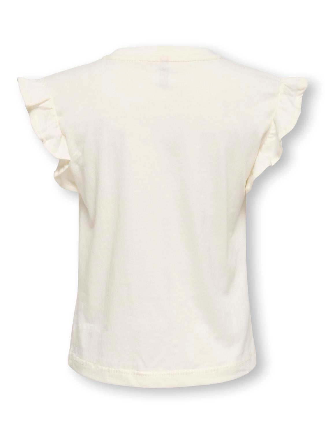 T-shirts Kids mini girl Kmgruth life sl frill loose tee jrs