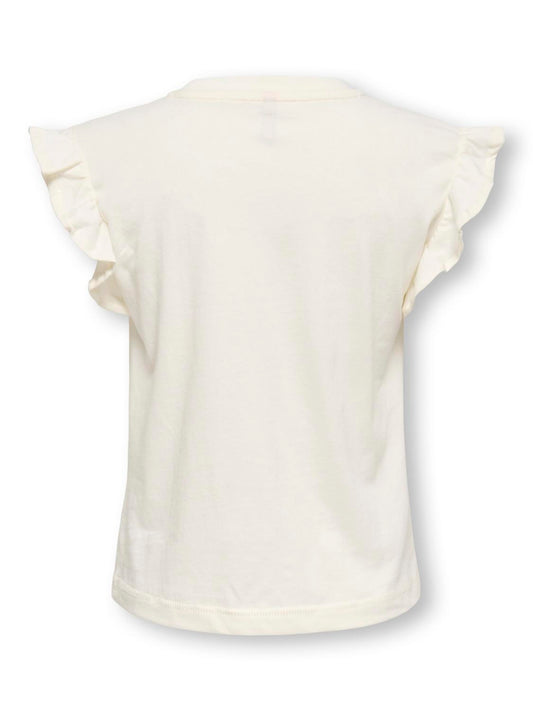 T-shirts Kids mini girl Kmgruth life sl frill loose tee jrs